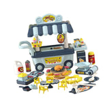 Maxbell Pretend Play BBQ Cart Toy Set Birthday Gift Toddlers Role Play Barbecue Game