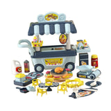 Maxbell Pretend Play BBQ Cart Toy Set Birthday Gift Toddlers Role Play Barbecue Game