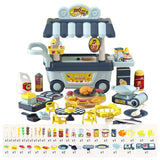 Maxbell Pretend Play BBQ Cart Toy Set Birthday Gift Toddlers Role Play Barbecue Game