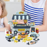Maxbell Pretend Play BBQ Cart Toy Set Birthday Gift Toddlers Role Play Barbecue Game