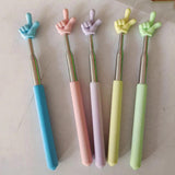 Maxbell Retractable Teacher Finger Stick Teacher Pointers for School Home Whiteboard blue