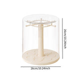 Maxbell Rotating Clear Display Case for Keychains for Showcase Collectibles Tabletop 1pcs
