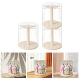 Maxbell Rotating Clear Display Case for Keychains for Showcase Collectibles Tabletop 1pcs