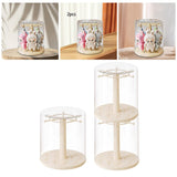 Maxbell Rotating Clear Display Case for Keychains for Showcase Collectibles Tabletop 1pcs