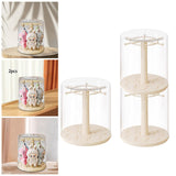 Maxbell Rotating Clear Display Case for Keychains for Showcase Collectibles Tabletop 1pcs