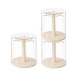 Maxbell Rotating Clear Display Case for Keychains for Showcase Collectibles Tabletop 1pcs