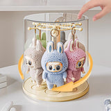 Maxbell Rotating Clear Display Case for Keychains for Showcase Collectibles Tabletop 1pcs