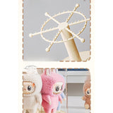 Maxbell Rotating Clear Display Case for Keychains for Showcase Collectibles Tabletop 1pcs