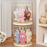Maxbell Rotating Clear Display Case for Keychains for Showcase Collectibles Tabletop 1pcs