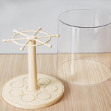 Maxbell Rotating Clear Display Case for Keychains for Showcase Collectibles Tabletop 1pcs