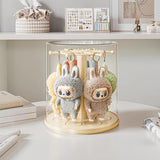 Maxbell Rotating Clear Display Case for Keychains for Showcase Collectibles Tabletop 1pcs