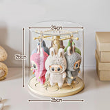 Maxbell Rotating Clear Display Case for Keychains for Showcase Collectibles Tabletop 1pcs