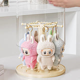 Maxbell Rotating Clear Display Case for Keychains for Showcase Collectibles Tabletop 1pcs