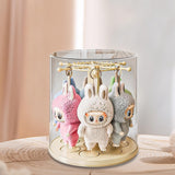 Maxbell Rotating Clear Display Case for Keychains for Showcase Collectibles Tabletop 1pcs