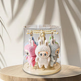 Maxbell Rotating Clear Display Case for Keychains for Showcase Collectibles Tabletop 1pcs