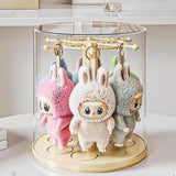 Maxbell Rotating Clear Display Case for Keychains for Showcase Collectibles Tabletop 1pcs