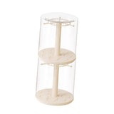 Maxbell Rotating Clear Display Case for Keychains for Showcase Collectibles Tabletop 2pcs