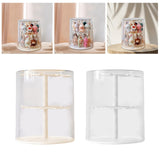 Maxbell Clear Figure Display Case Elegant for Collectibles Mini Action Figures Dolls Beige