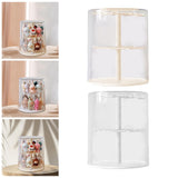 Maxbell Clear Figure Display Case Elegant for Collectibles Mini Action Figures Dolls Beige