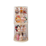 Maxbell Clear Figure Display Case Elegant for Collectibles Mini Action Figures Dolls Beige