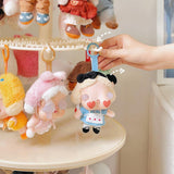 Maxbell Clear Figure Display Case Elegant for Collectibles Mini Action Figures Dolls Beige
