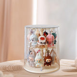 Maxbell Clear Figure Display Case Elegant for Collectibles Mini Action Figures Dolls Beige