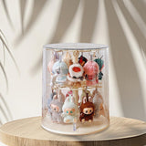 Maxbell Clear Figure Display Case Elegant for Collectibles Mini Action Figures Dolls Beige
