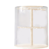 Maxbell Clear Figure Display Case Elegant for Collectibles Mini Action Figures Dolls Beige