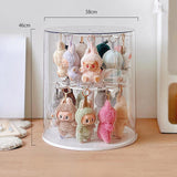 Maxbell Clear Figure Display Case Elegant for Collectibles Mini Action Figures Dolls White