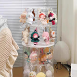 Maxbell Clear Figure Display Case Elegant for Collectibles Mini Action Figures Dolls White