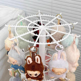 Maxbell Clear Figure Display Case Elegant for Collectibles Mini Action Figures Dolls White