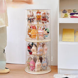Maxbell Clear Figure Display Case Elegant for Collectibles Mini Action Figures Dolls White