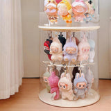 Maxbell Clear Figure Display Case Elegant for Collectibles Mini Action Figures Dolls White