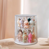 Maxbell Clear Figure Display Case Elegant for Collectibles Mini Action Figures Dolls White