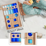 Maxbell Acrylic Cube Block Set Imagination for Ages 3-6 Years Boys and Girls Holiday