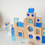Maxbell Acrylic Cube Block Set Imagination for Ages 3-6 Years Boys and Girls Holiday