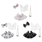 Maxbell 4 Pcs Doll Clothes Set for 5inch or 6inch Pendant Dolls
