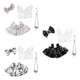 Maxbell 4 Pcs Doll Clothes Set for 5inch or 6inch Pendant Dolls