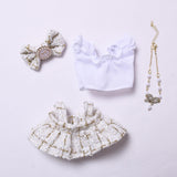 Maxbell 4 Pcs Doll Clothes Set for 5inch or 6inch Pendant Dolls