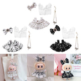 Maxbell 4 Pcs Doll Clothes Set for 5inch or 6inch Pendant Dolls