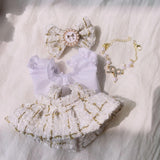 Maxbell 4 Pcs Doll Clothes Set for 5inch or 6inch Pendant Dolls