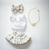 Maxbell 4 Pcs Doll Clothes Set for 5inch or 6inch Pendant Dolls