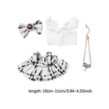 Maxbell 4 Pcs Doll Clothes Set for 5inch or 6inch Pendant Dolls