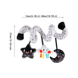 Maxbell Spiral Car Seat Toy Portable Hanging Rattle Toys for Traveling Gifts Newborn Black and White