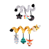 Maxbell Spiral Car Seat Toy Portable Hanging Rattle Toys for Traveling Gifts Newborn Black and White