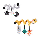 Maxbell Spiral Car Seat Toy Portable Hanging Rattle Toys for Traveling Gifts Newborn Black and White