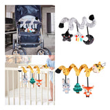 Maxbell Spiral Car Seat Toy Portable Hanging Rattle Toys for Traveling Gifts Newborn Black and White