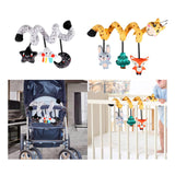 Maxbell Spiral Car Seat Toy Portable Hanging Rattle Toys for Traveling Gifts Newborn Black and White