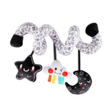 Maxbell Spiral Car Seat Toy Portable Hanging Rattle Toys for Traveling Gifts Newborn Black and White