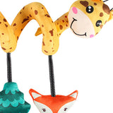 Maxbell Spiral Car Seat Toy Portable Hanging Rattle Toys for Traveling Gifts Newborn Animal Shaped